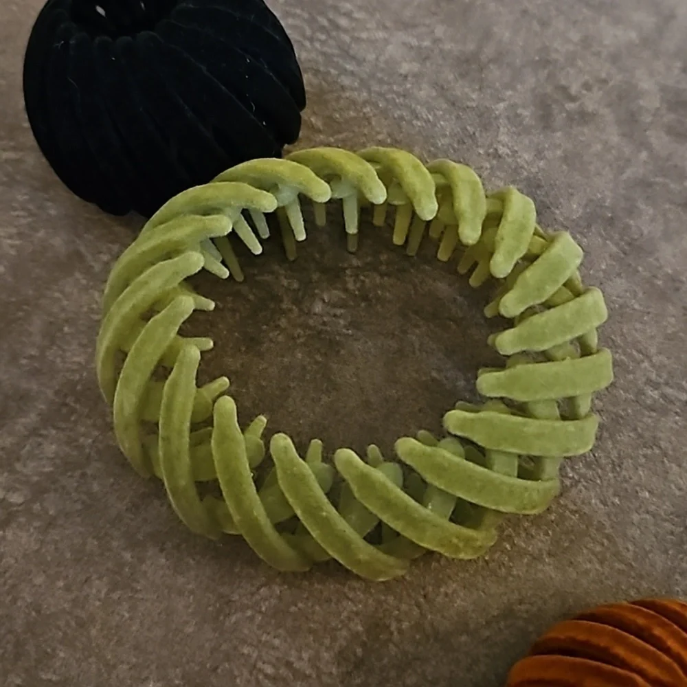 3/$30 Set of Three Velvet Bird Nest Bun Clips